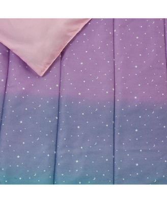 Jada Celestial Ombre Pink 3-Piece Microfiber Comforter Set - Twin