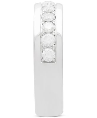 Men's Diamond Comfort Fit Band Ring (1 ct. t.w.) in 10k White Gold (also in 10k Yellow Gold)