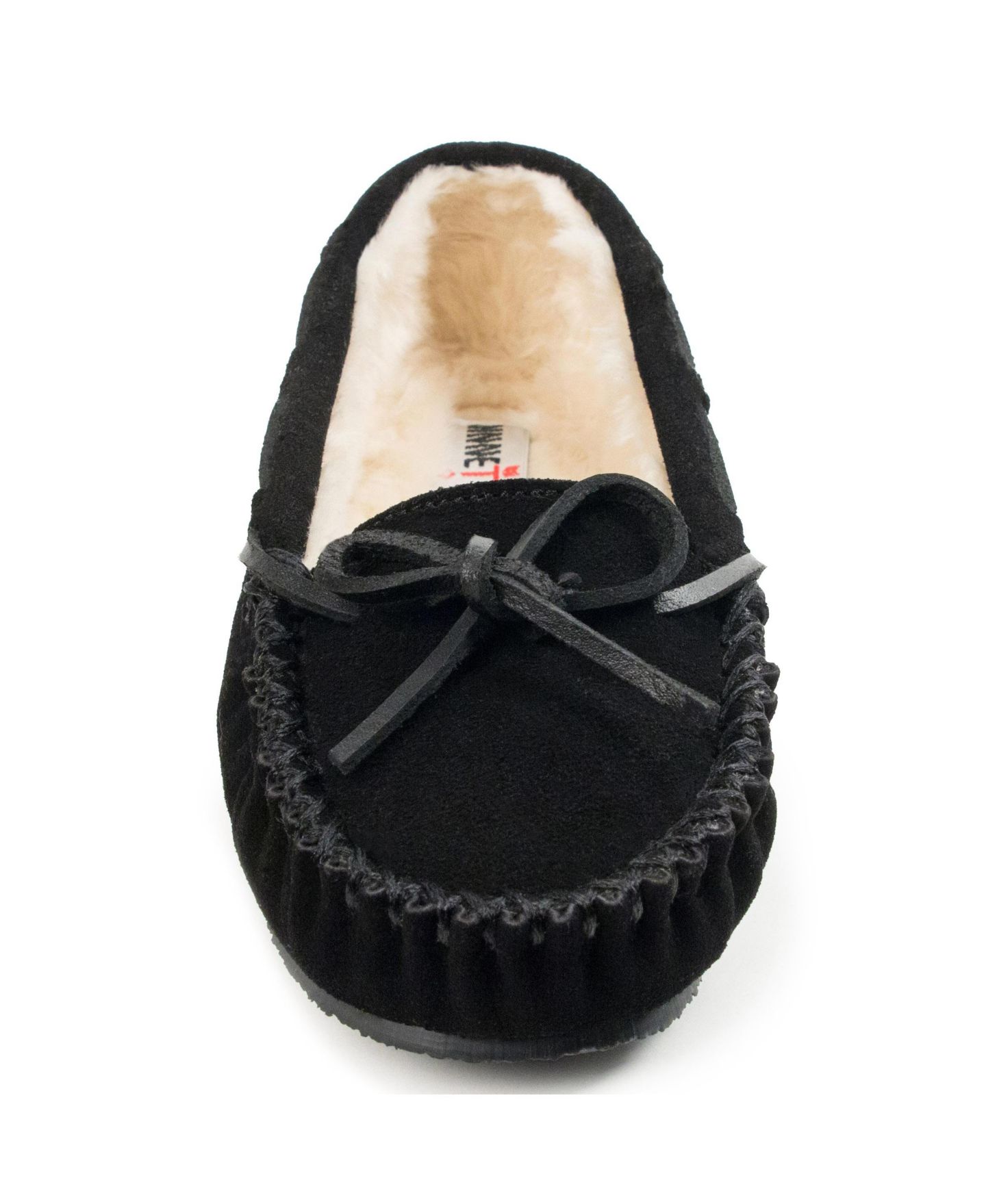 Женские тапочки Minnetonka Cally Wide Width Slippers, цвет: Чёрный — фото 5