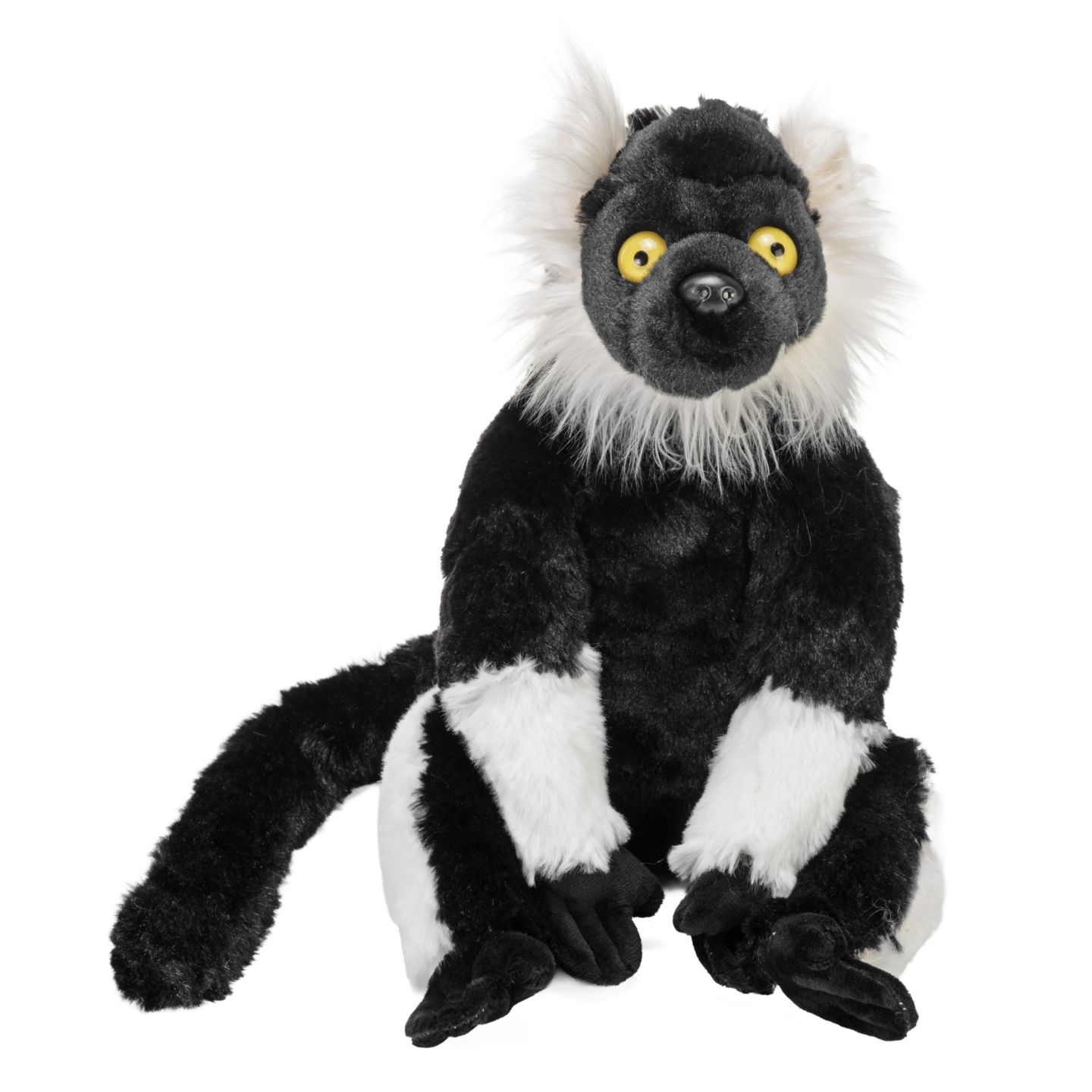 Детская мягкая игрушка Wild Republic Cuddlekins Black and White Ruffed Lemur 12" Plush — фото 3