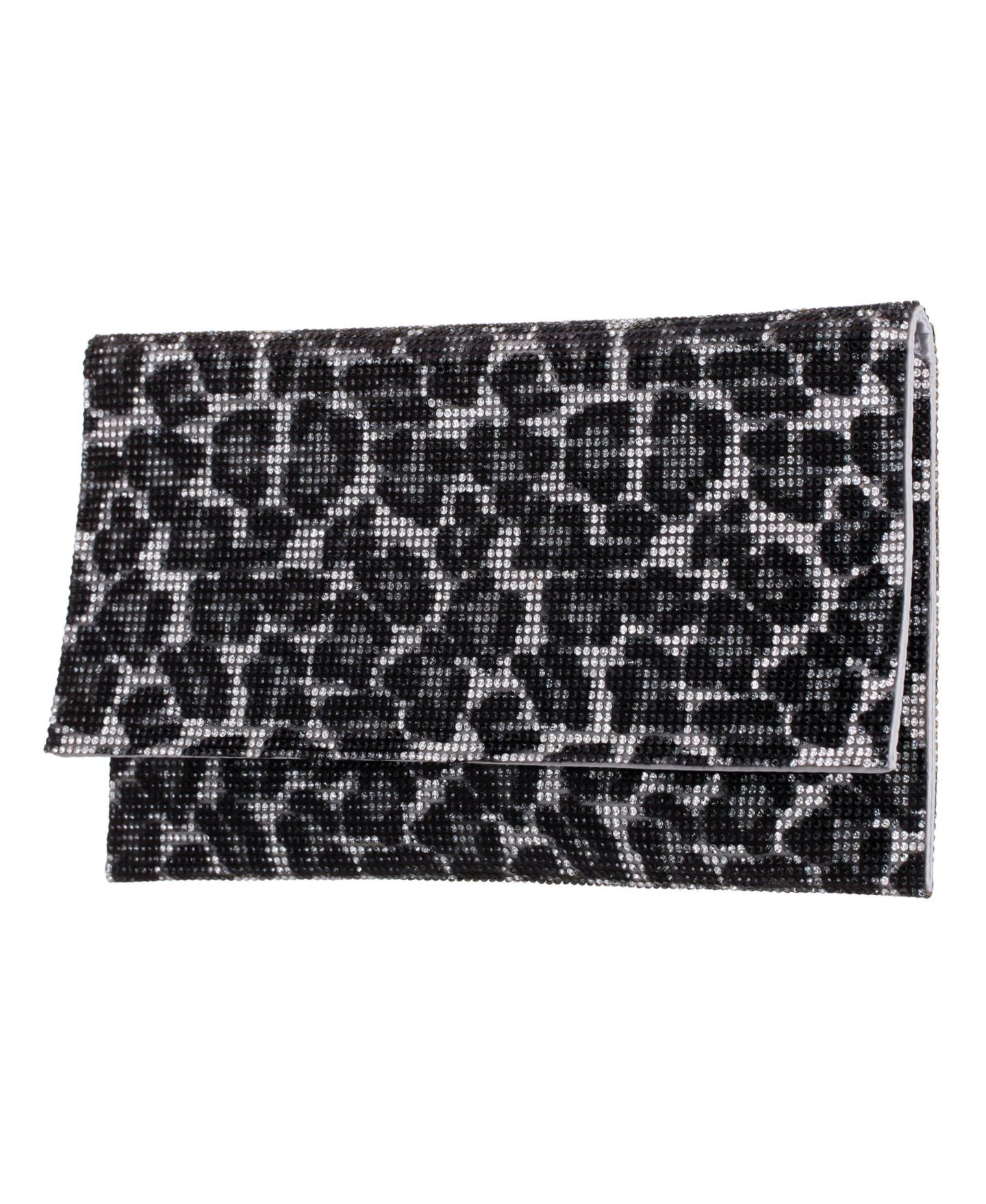 Женский клатч Nina Leopard Print All Over Crystal Envelope Clutch, цвет: Чёрный леопардовый — фото 3