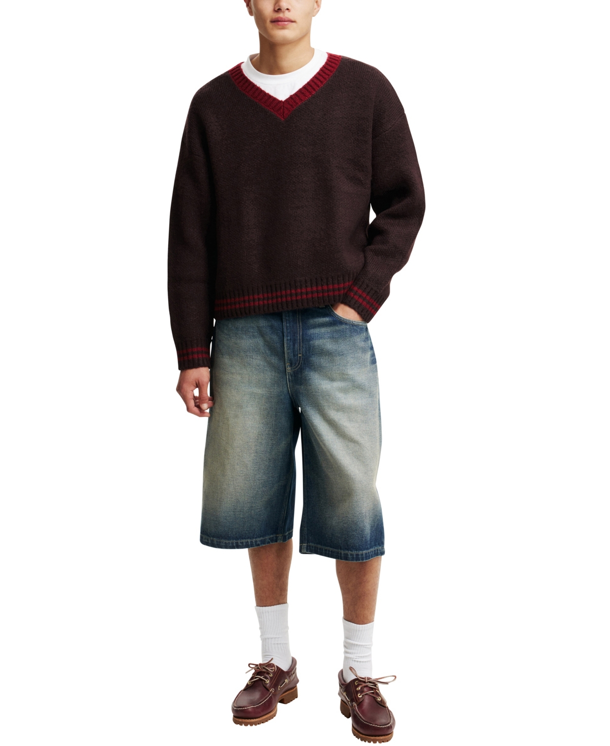 Shop Cotton On Men's Super Baggy Jort Shorts In Sublime Blue
