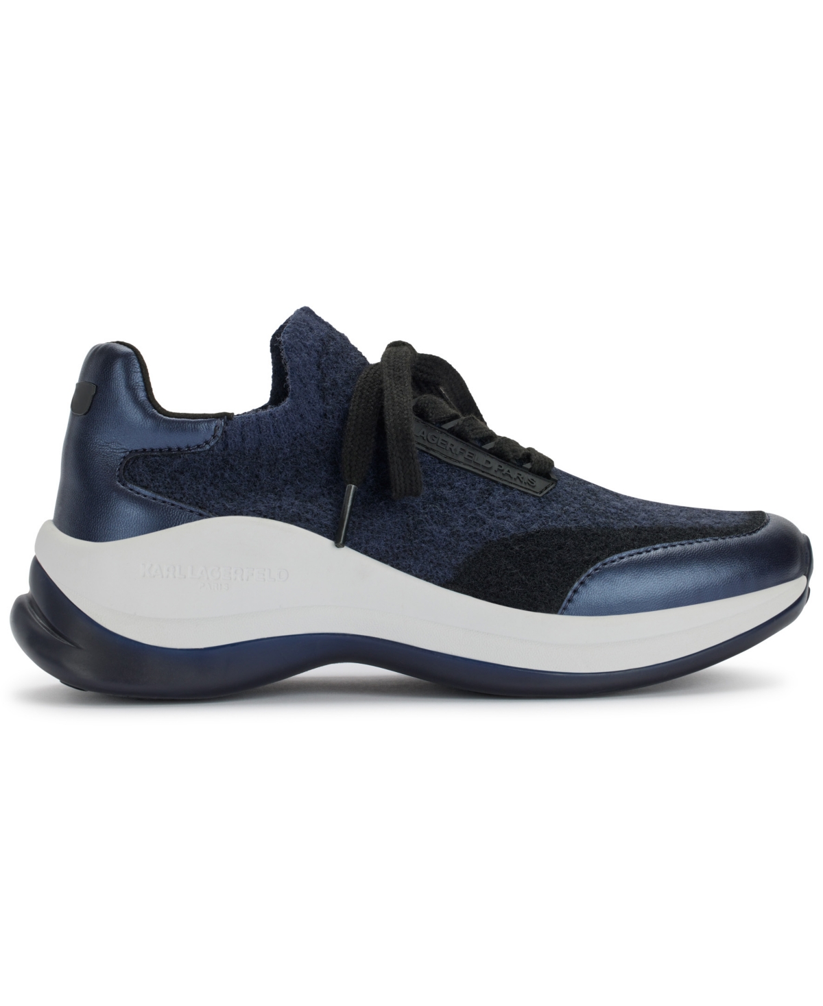 Karl Lagerfeld Women's Carsyn Lace Up Sneakers In Navy,black
