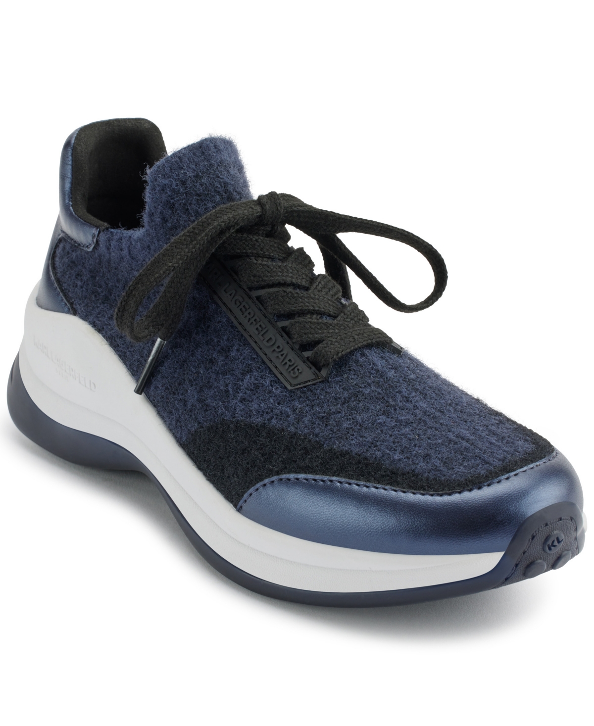 Karl Lagerfeld Women's Carsyn Lace Up Sneakers In Navy,black