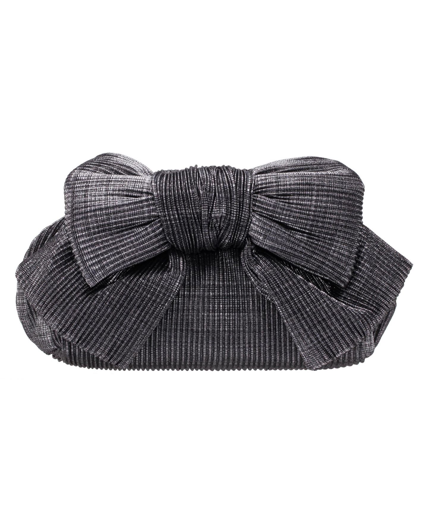 Женский клатч Nina Pleated Metallic Frame Magnetic Clutch, цвет: Графитовый металлик — фото 1