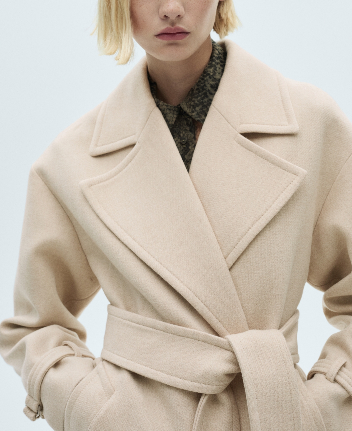 Mango Women's Maxi Lapel Manteco Wool Coat In Light,pastel Gray