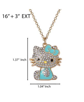 Sanrio Crystal Pendant Necklace - Gold-Tone with Colorful Enamel Accents