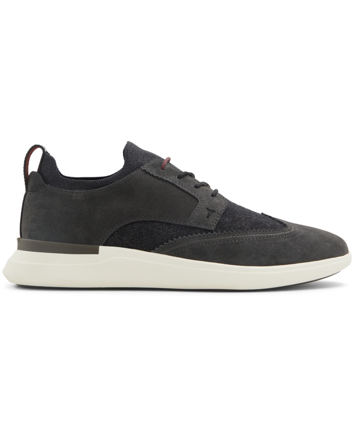 Ted Baker London Halton Sock Fit Wingtip Derby In Charcoal