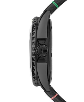 Men's Swiss Automatic Ocean Star Decompression Timer 1961 Black PVD Stainless Steel Mesh Bracelet Watch 41mm