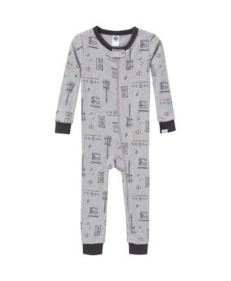 Baby Girls Snug Fit Footless Pajamas, 3-Pack, Moose & Trees