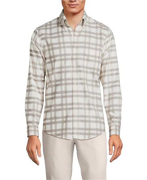 alfani Lands' End Men's Traditional Fit No Iron Twill Shirt Men's Fashion & Accessories