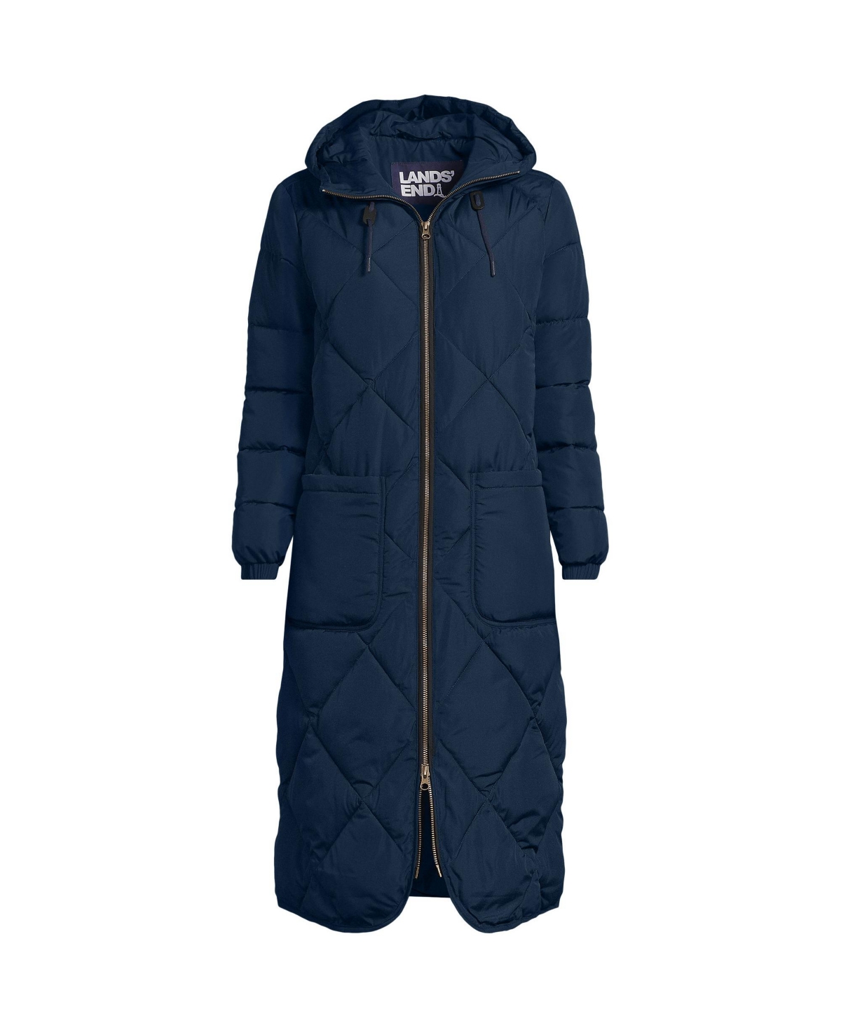 Lands' End Women's Petite FeatherFree Insulated Diamond Quilted Maxi Coat