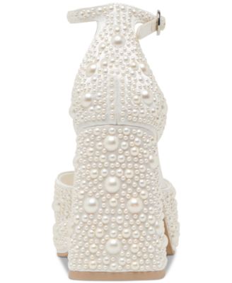 Women's Pandro Pearl Two-Piece Platform Dress Sandals