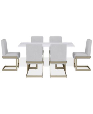 Emila 7 Pc. Dining Set (Rectangular Table & 6 Chairs), Created for Macy's