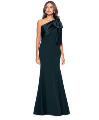 Women's Bow-Trimmed One-Shoulder Gown