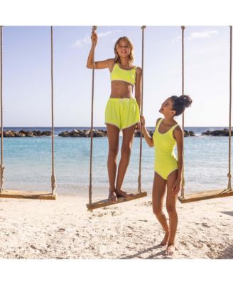Big Girls Citron Zest Crop Bikini