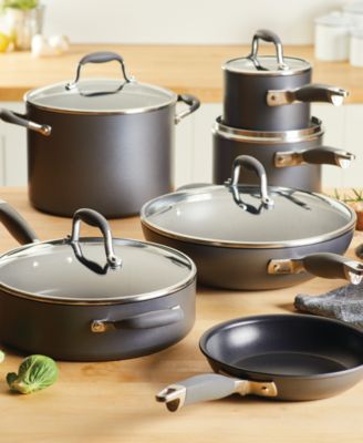Advanced Home Hard-Anodized Nonstick Cookware Set, 11 Piece