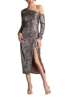 Women's Sevilla Sequin One Shoulder Midi Dress