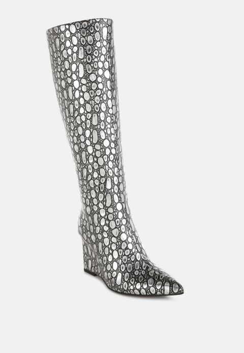 Женские ботинки London Rag Bar Zone Tear Shaped Faux Leather, цвет: Чёрный