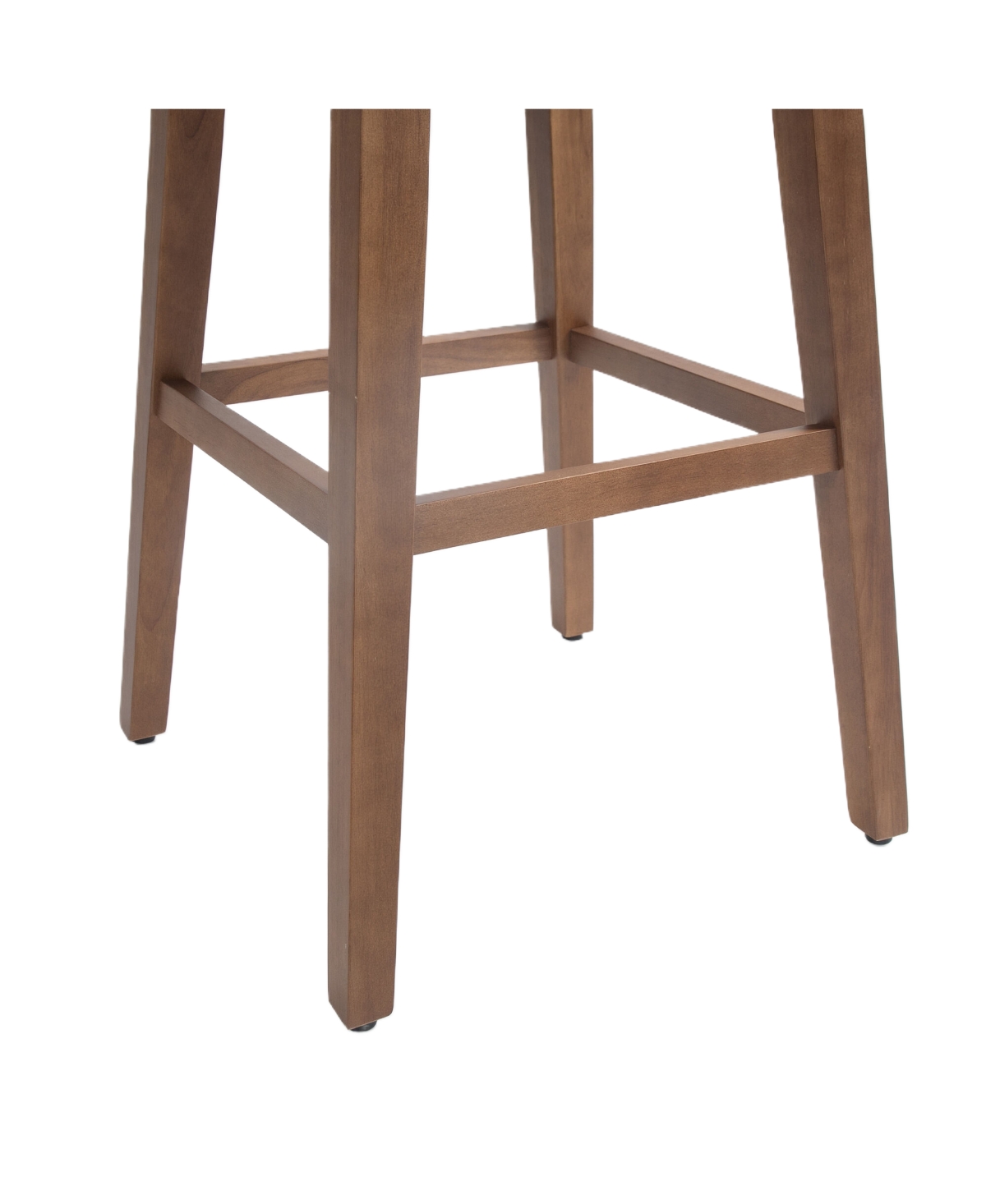 The Pop Home Set of 2 Modern 360° Swivel Bar Stools,Solid Wood & Linen Bar Chairs for Kitchen Island-The Pop Home
