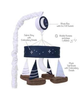 Little Skipper Sailboat & Moon Musical Baby Crib Mobile Soother Toy
