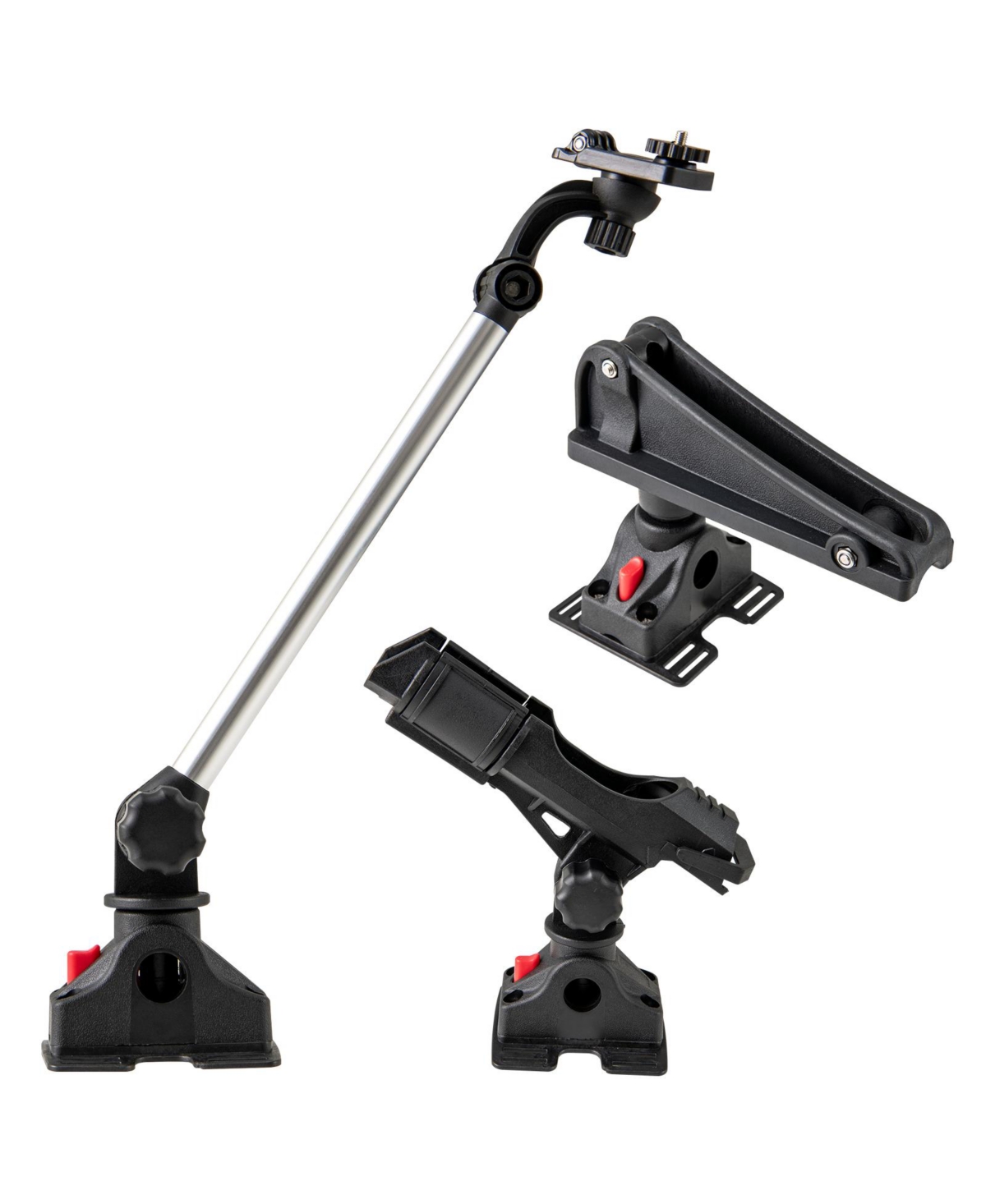360&#xB0; Rotatable Fishing Boat Kayak Accessory Set of 3 - Black