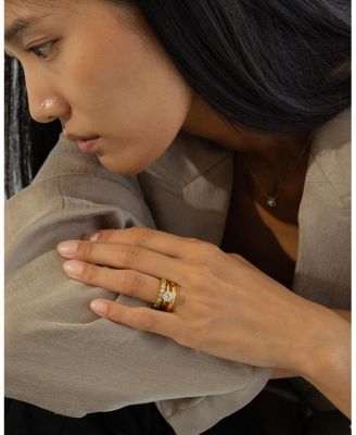 Sterling Silver 18k Gold Plated Sage Ring Holiday Gift Idea