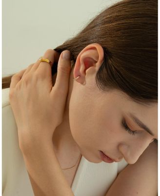 Sterling Silver 18k Gold Plated Ophelia Huggies Holiday Gift Idea