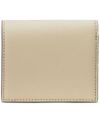 Crosshatch Leather Compact Wallet