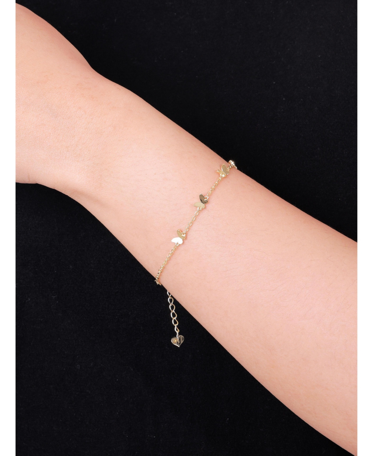 Devata Butterfly Chain Bracelet in 14K 6.5 in adj to in, approx. 2.9 grams - Gold
