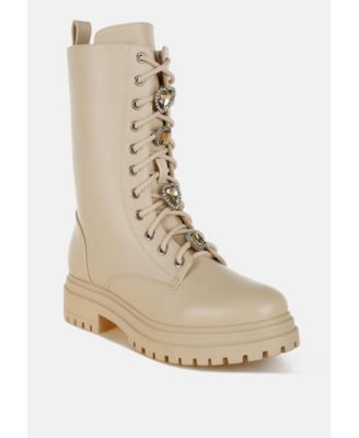 Womens Nimba Rhinestone jewelled Chunky Boots