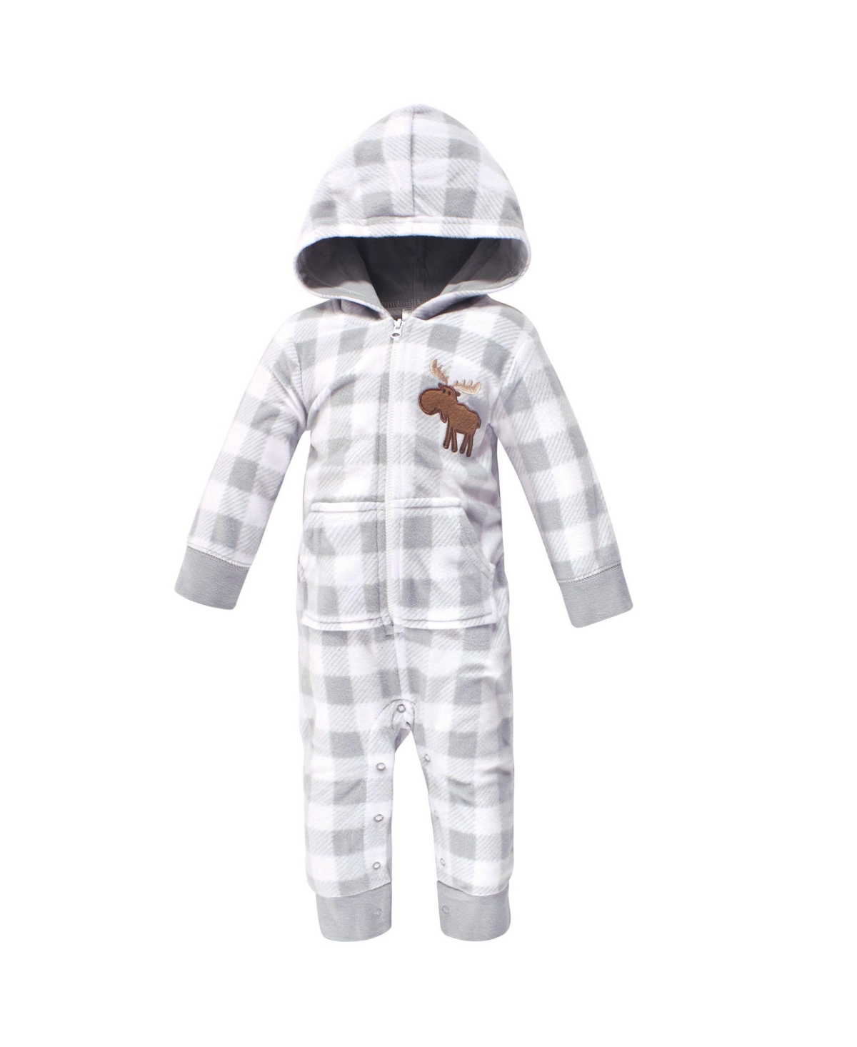 Hudson Baby Baby Girls and Boys Woodland Fleece Jumpsuits, Coveralls and Playsuits, Pack of 2