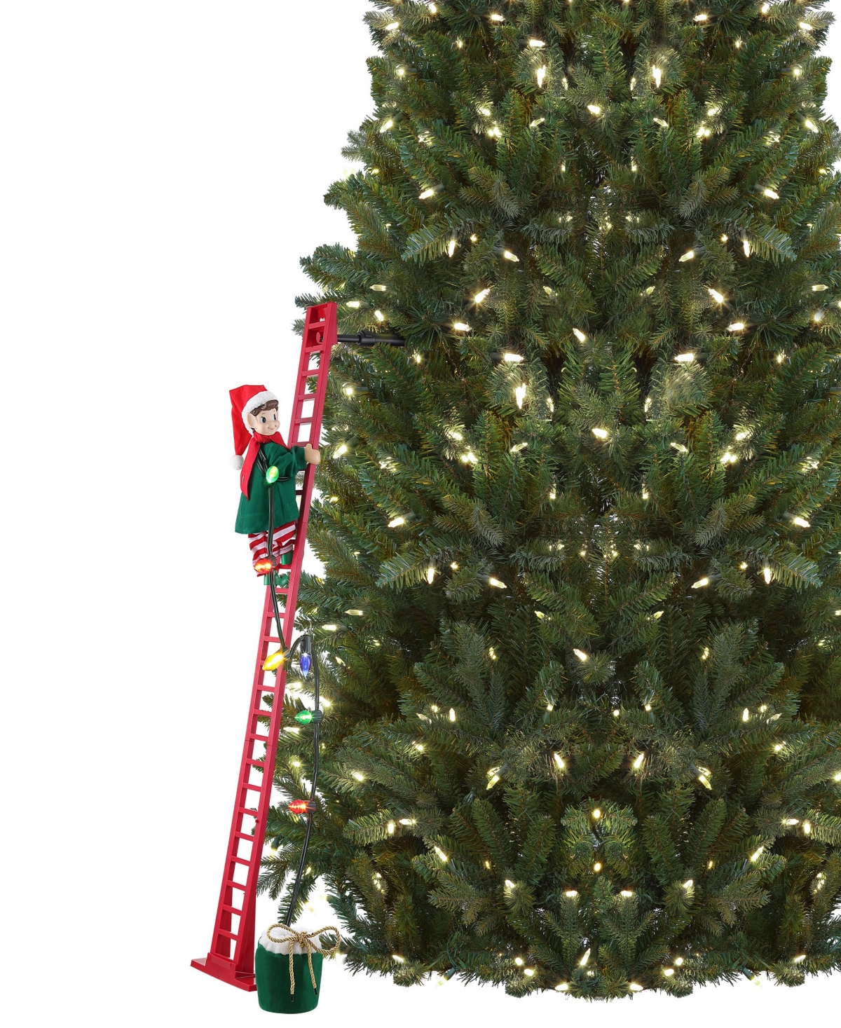 Mr. Christmas 43" Animated Ladder Climbing Elf In Multi