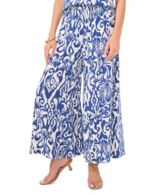 Vince Camuto - Women's Smocked-Waist Wide-Leg Pants