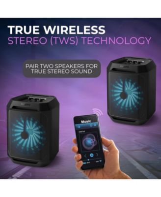 Bluetooth Party Speaker, Dynamic Bass Boost, 14W Output Power, LED Lighting, Portable Party Speaker, Aux-in, USB Playback