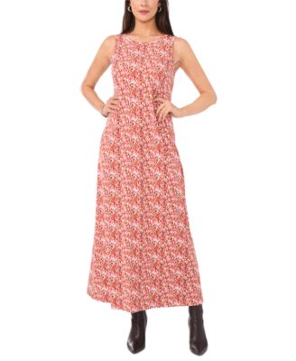 Vince Camuto - Women's Printed Keyhole Sleeveless Maxi Dress