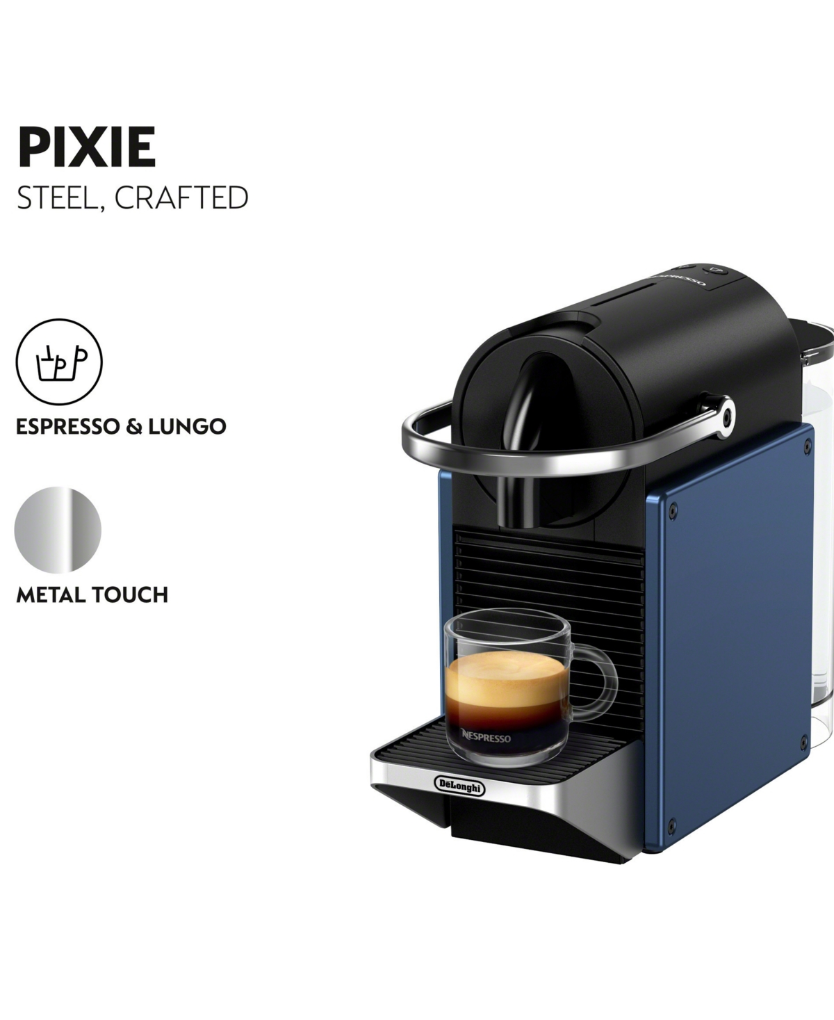 Nespresso Pixie Espresso Machine By De'longhi, Dark Blue In Dark Blue