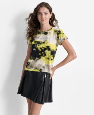 DKNY - Women's Printed Logo Crewneck Top