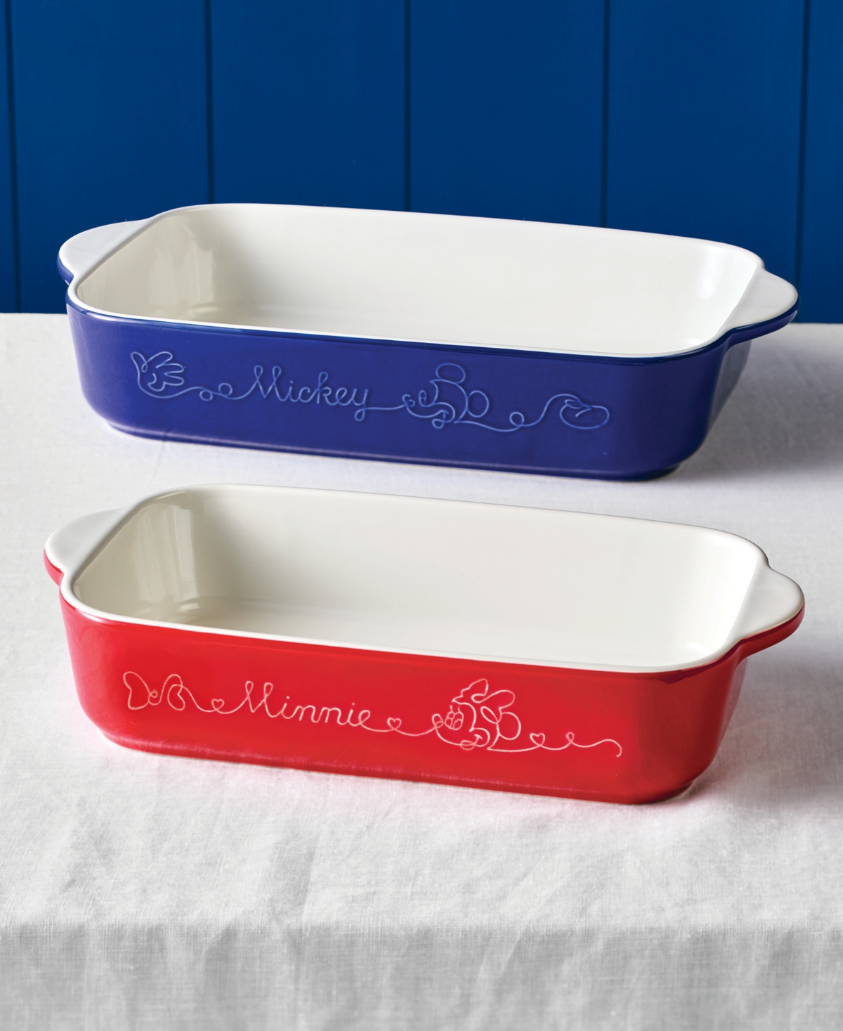 Farberware Disney Home Bon Voyage 2-piece Ceramic Baker Set In Mixed Color