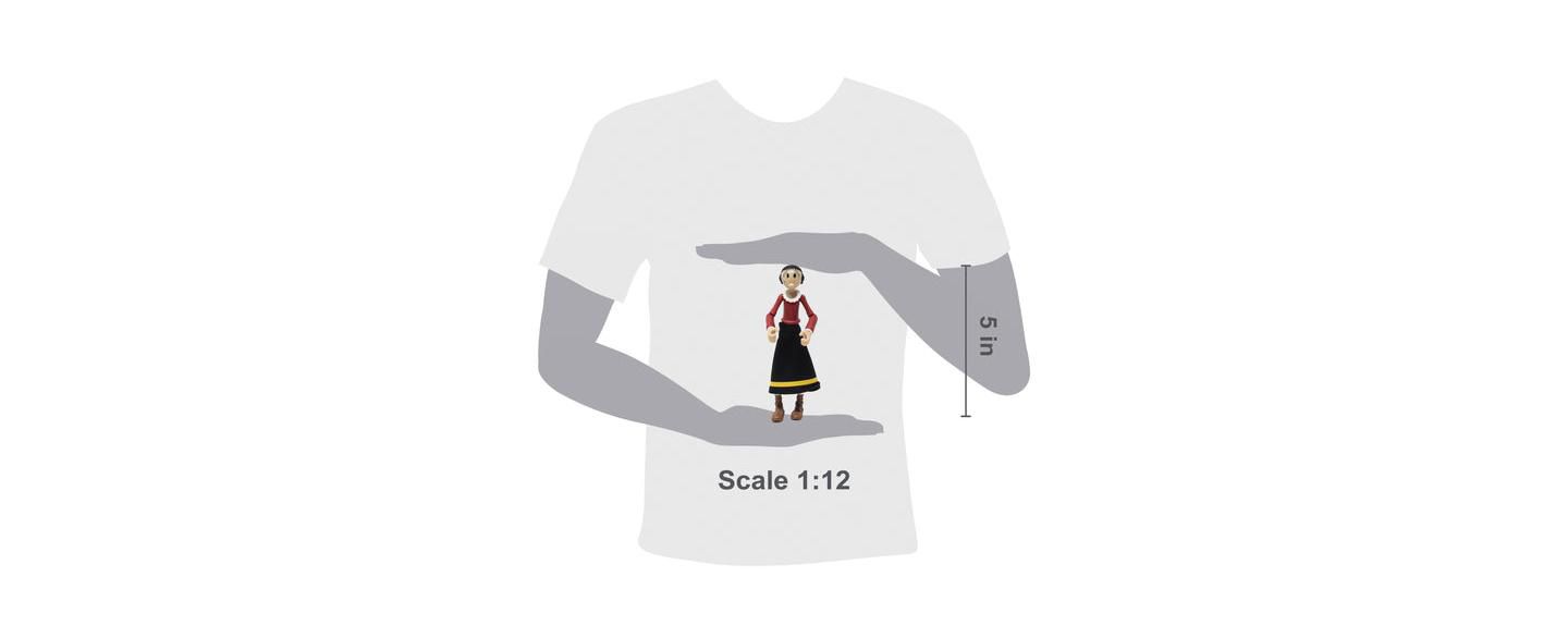 Детская фигурка Popeye Olive Oyl Wave 1 Highly Articulated 1:12 Scale Collectible Action Figure, Ages 8+ — фото 2