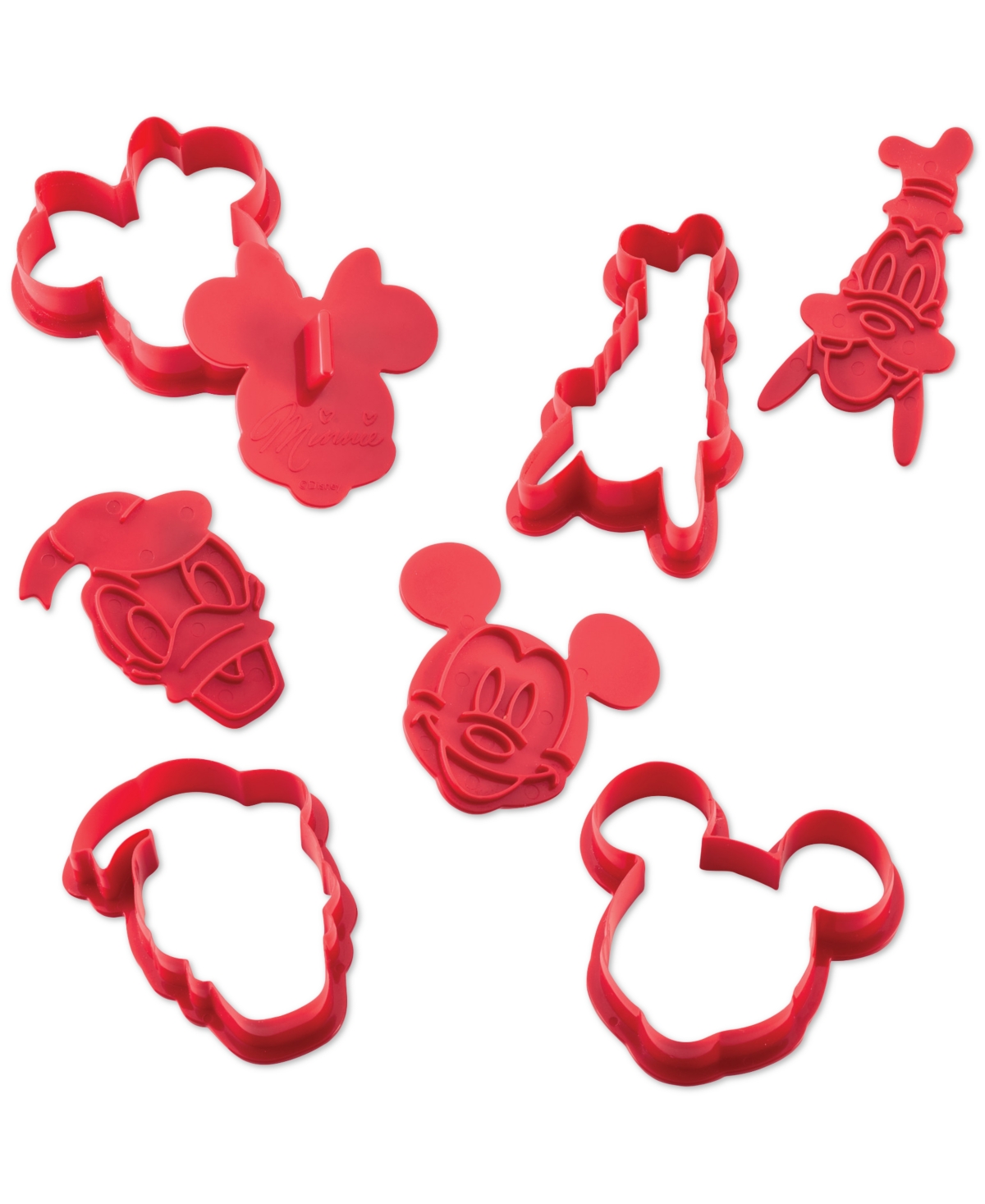 Disney Home Bake With Mickey Mouse 8-piece Cookie Cutter And Stamp Set In Red