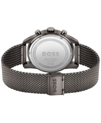 Men's Skymaster Chronograph Gray Stainless Steel Mesh Bracelet Watch 44mm