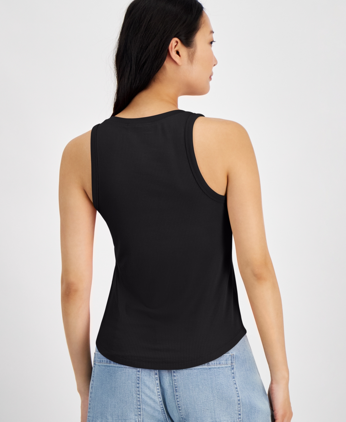 On 34th Women's Ribbed Henley Sleeveless Tank Top, Exclusively at Macy's