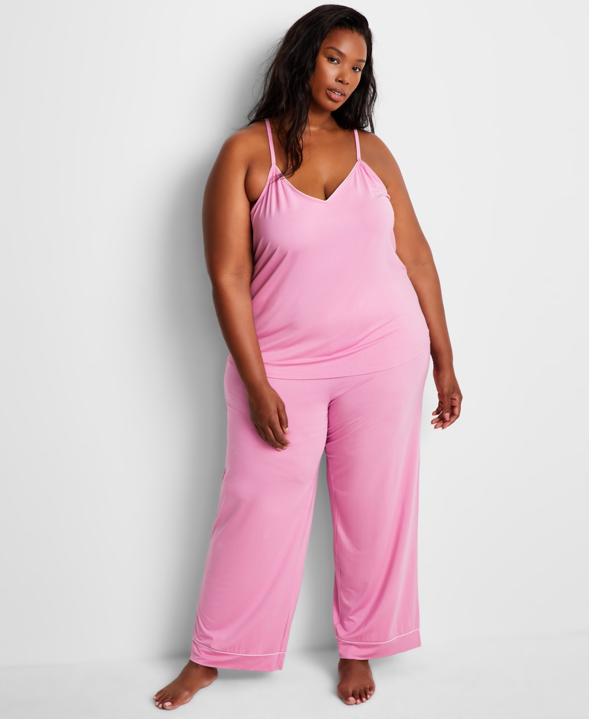 State Of Day Women's Racerback Tank Pajama Set Xs-3x, Exclusively At Macy's In Thulian Pink