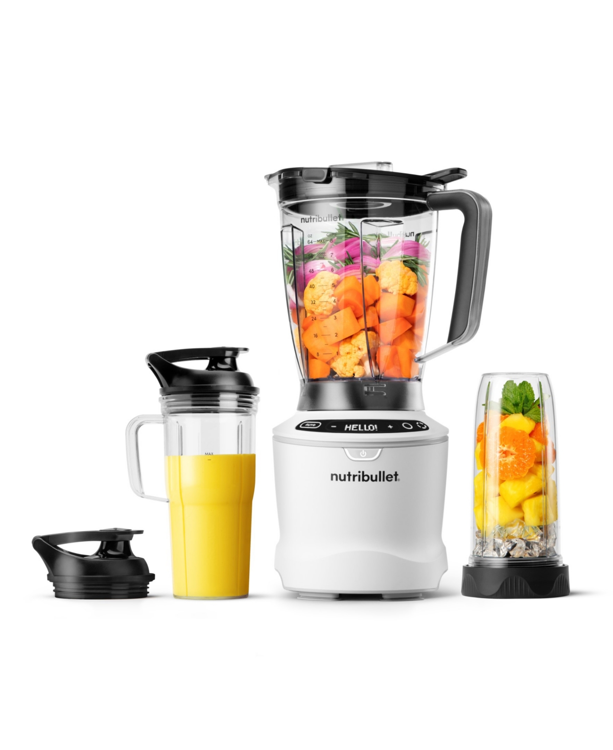Nutribullet 1400 Watts Smartsense Blender Combo In Matte White