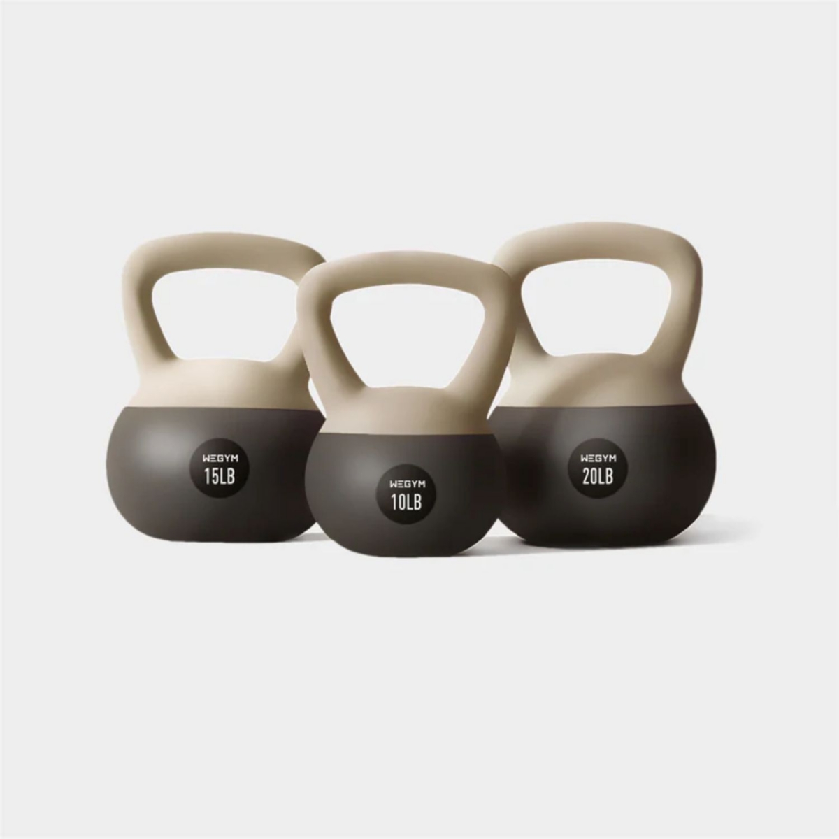 WeGym Soft Kettlebell 3pc Set, Impact-Resistant Base and Anti-Slip, Wide-Grip Handle