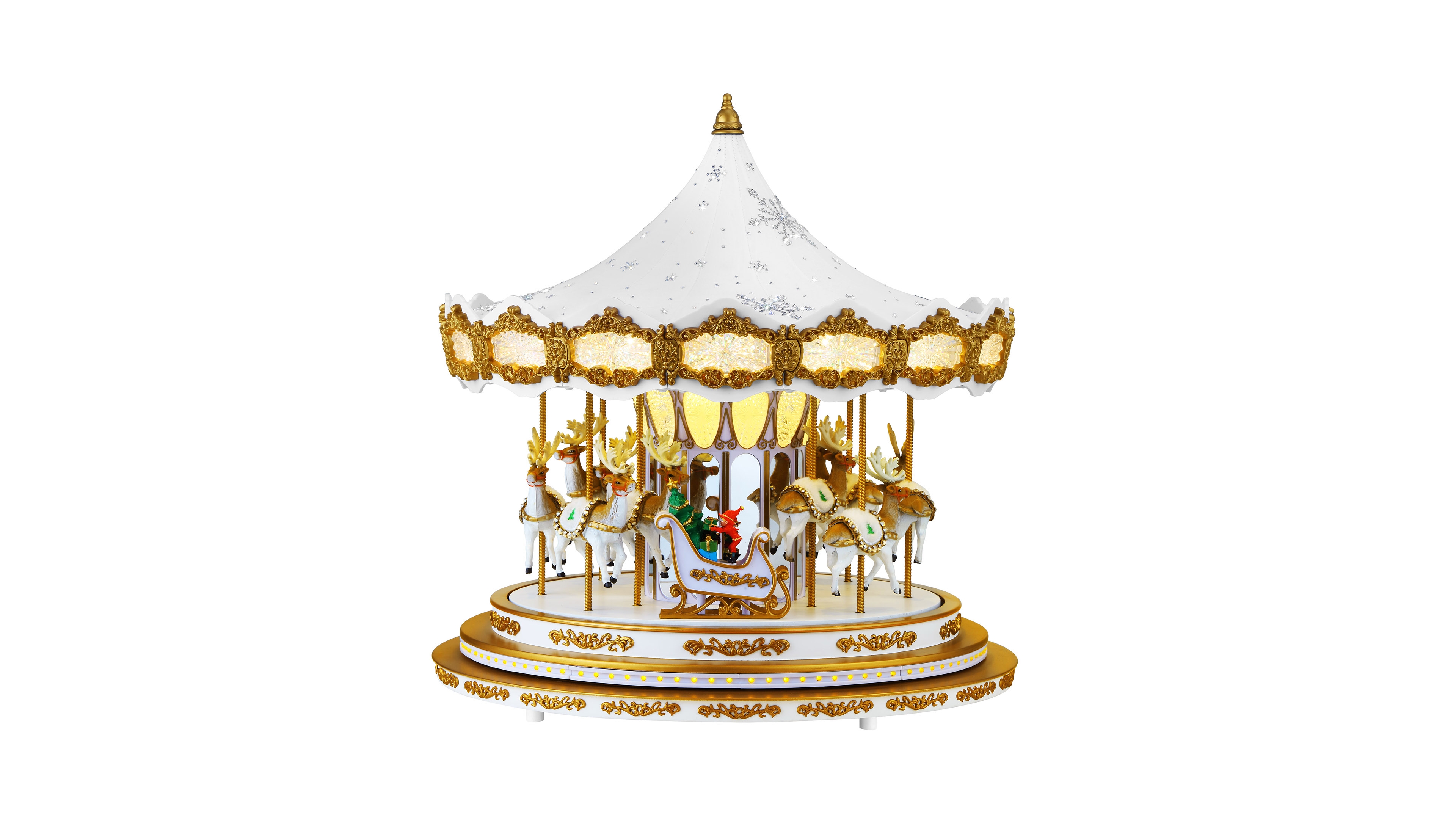 Mr. Christmas 17" Animated Snowflake Crystal Carousel