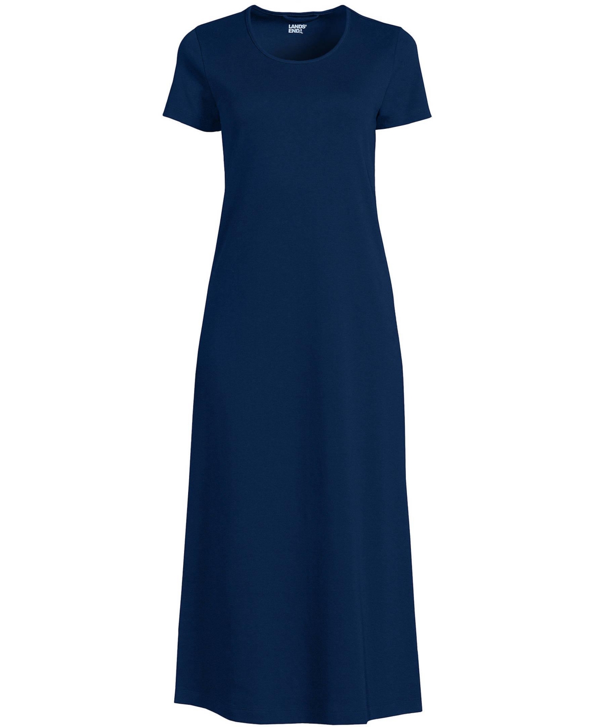 Lands' End Women's Cotton Short Sleeve Midcalf Nightgown