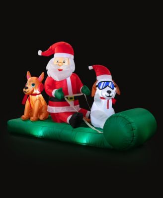 8 ft. Outdoor Santa's Dog Sled Lit Inflatable