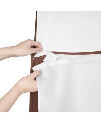 Textured Waffle Weave with Snap In Liner and 12 Hooks, 71"X72"